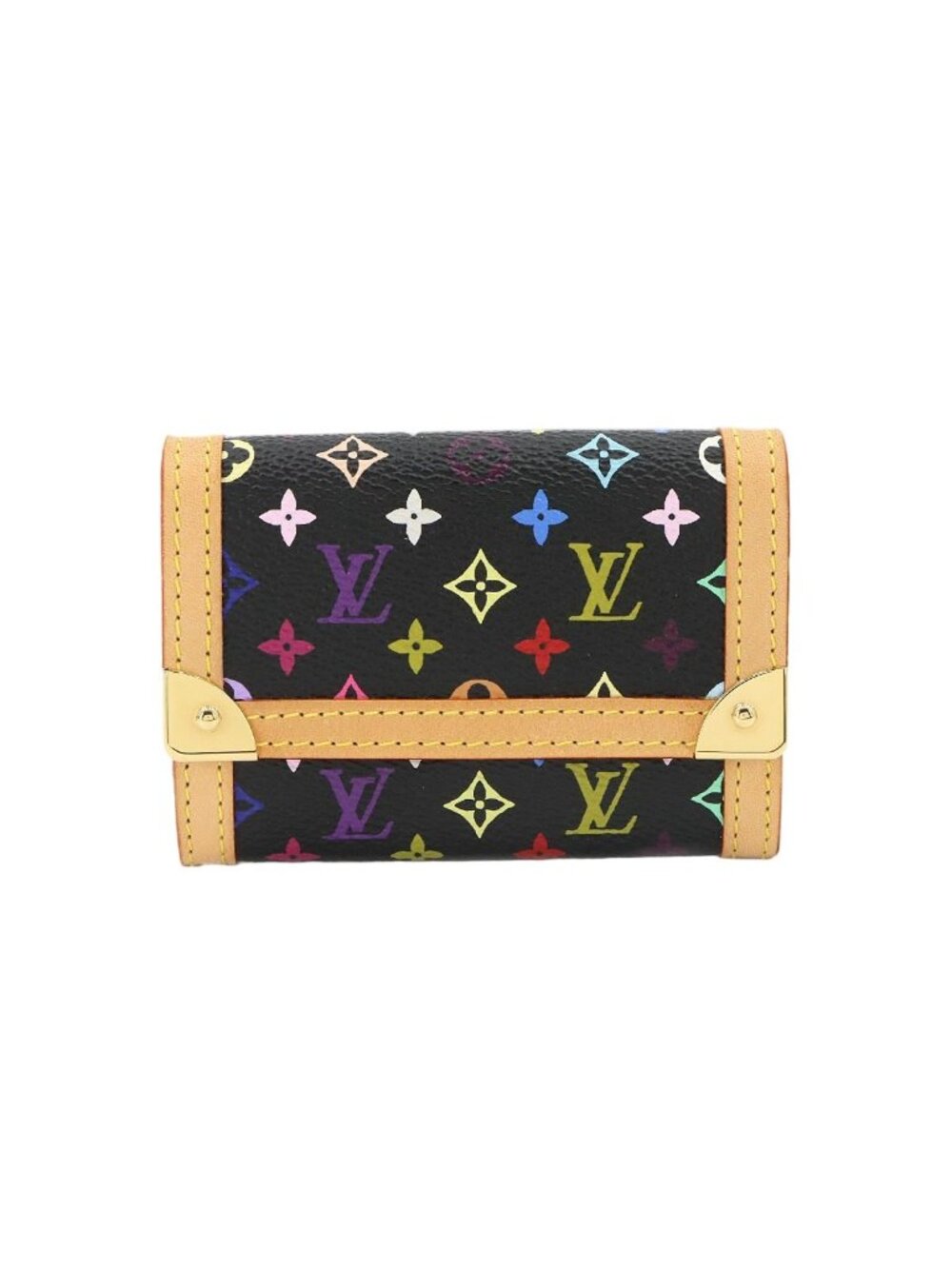 Louis Vuitton Monogram Multicolor Porte Monnaie Plastic Coin Purse Noir